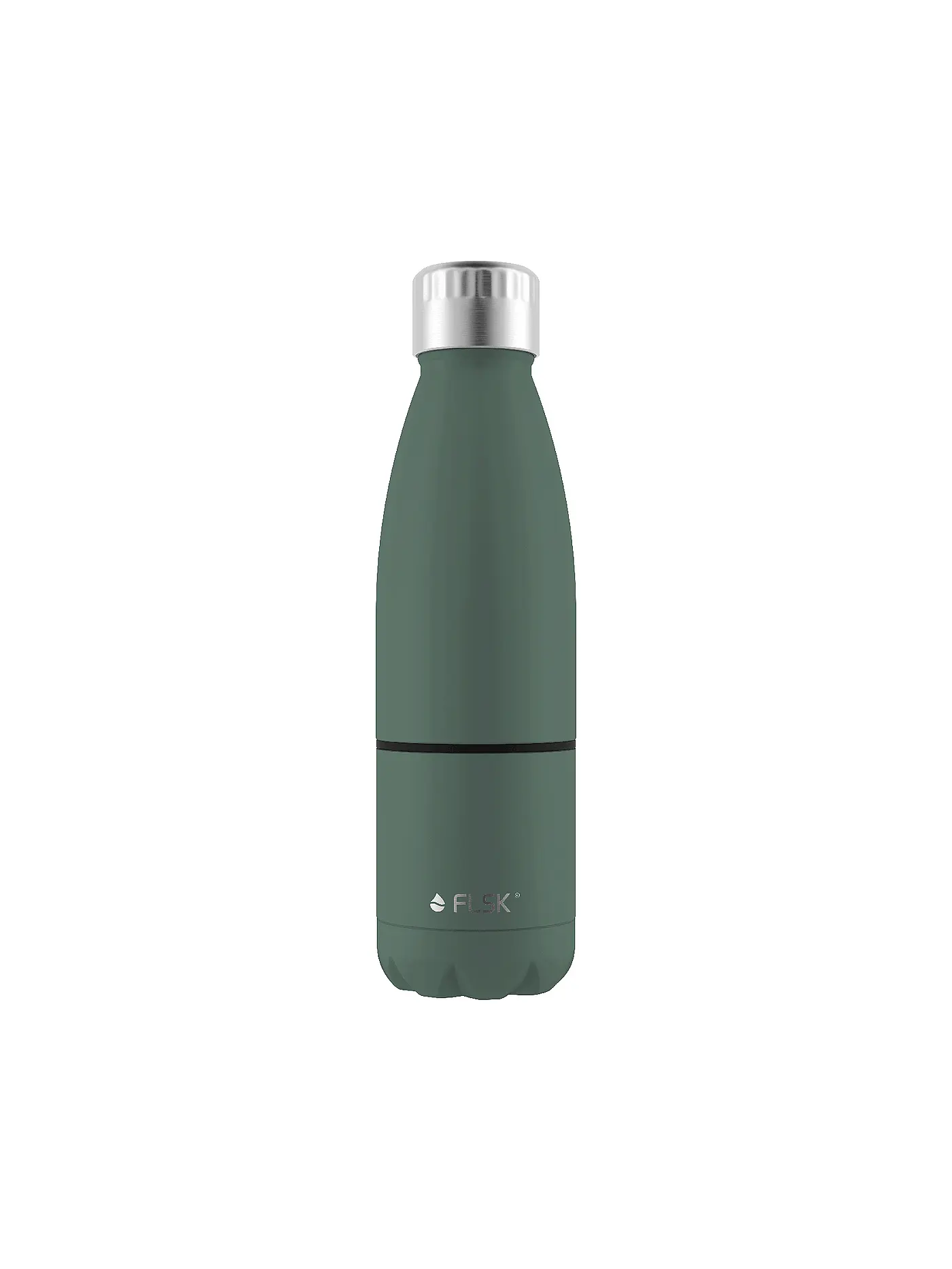 FLSK | Isolierflasche - Trinkflasche mit Becher 0,7l  Stainless | dunkelgrün